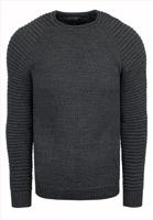 RustyNeal - Heren Trui - Antraciet - Longsleeve - Modernfit - thumbnail
