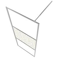 Inloopdouchewand met stenenmotief 100x195 cm ESG-glas - thumbnail