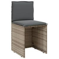 3-delige Bistroset met kussens poly rattan beige - thumbnail