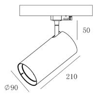 Deko Light Horus 707109 230V-railsysteem lamp 3-fasig Wit - thumbnail