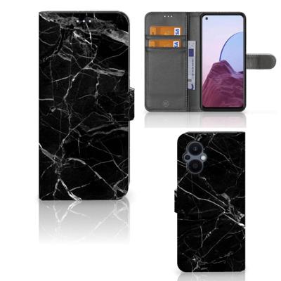 OPPO Reno 8 Lite | OnePlus Nord N20 | Bookcase | Marmer Zwart - Origineel Cadeau Vader