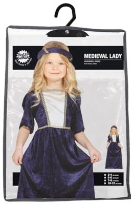 Middeleeuwse prinses meisjes kostuum