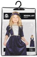 Middeleeuwse prinses meisjes kostuum - thumbnail