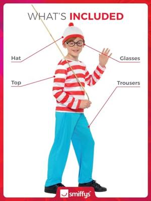 Waar is Wally kostuum jongen