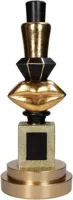 Kersten kandelaar polyresin cosmetica 12x31cm goud - thumbnail