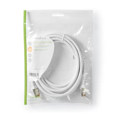Cat 8.1 S/FTP-Netwerkkabel | RJ45 Male naar RJ45 Male | 3,0 m | Wit