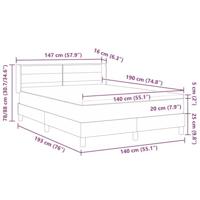 Boxspringbed met matras Lichtgrijs 140 x 190 cm Stof - thumbnail