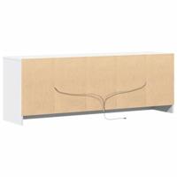 Tv-meubel met LED 139,5x34x50 cm bewerkt hout wit - thumbnail