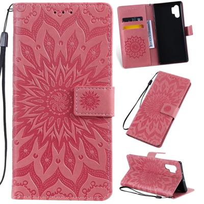 Gedrukt afdrukken zonnebloem patroon horizontale Flip PU lederen case voor Galaxy Note 10 +/Note 10 Pro met houder & kaartsleuven & portemonnee & Lan Gedrukt afdrukken zonnebloem patroon horizontale Flip PU lederen case voor Galaxy Note 10 +/Note 10 Pro met houder & kaartsleuven & portemonnee & Lan