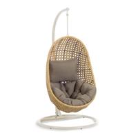 Kave Home Hangstoel met standaard 'Cira' kleur Naturel/Beige - thumbnail