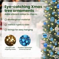 VidaXL Kunstmatige slanke kerstboom met 300 led groen en wit 210 cm - thumbnail