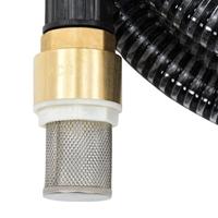 VidaXL Zuigslang met messing koppelingen 1,1&apos;&apos; 25 m pvc zwart - thumbnail
