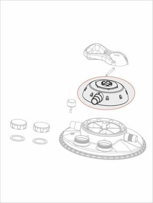 Grijze kap met hendel cc ng 25/50/75 Velda - Velda