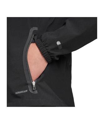 adidas Tiro 25 Vis Tech Competition Hooded Trainingsjack Zwart Donkergrijs