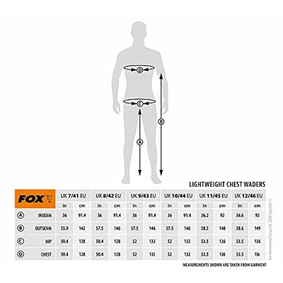 Fox Green Lightweight Waders / Waadpak Size 41
