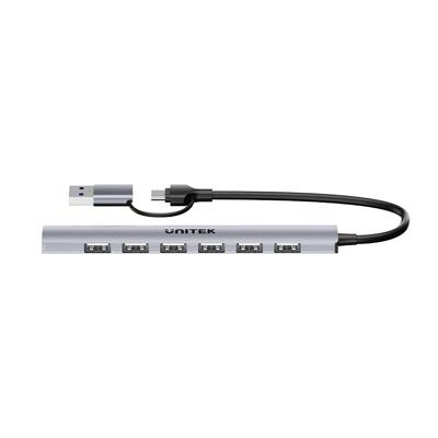Unitek H1209AGY01 USB-A 5Gbps 7in1 USB-hub