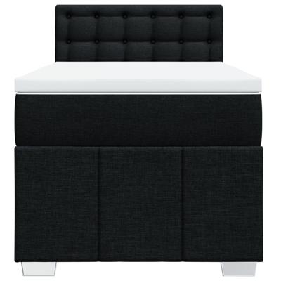 Boxspring met matras stof zwart 160x200 cm
