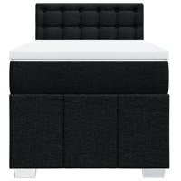 Boxspring met matras stof zwart 160x200 cm - thumbnail