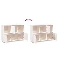 Dressoir 110,5x35x80 cm massief grenenhout wit - thumbnail