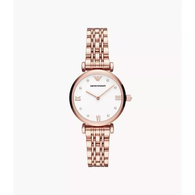 Emporio Armani Gianni T-Bar Quartz witte wijzerplaat dameshorloge AR11267