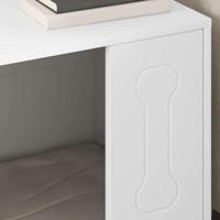 Hondenhuis Wit 44 x 42 x 49 cm Bewerkt hout - thumbnail