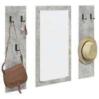 Wandgemonteerde kapstok met opslag Betongrijs 96 x 1.5 x 90 cm - thumbnail