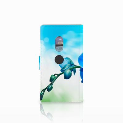 Sony Xperia XZ2 Hoesje Orchidee Blauw - Cadeau voor je Moeder