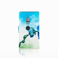 Sony Xperia XZ2 Hoesje Orchidee Blauw - Cadeau voor je Moeder - thumbnail
