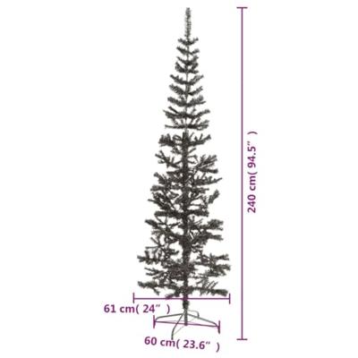 VidaXL Kerstboom smal 240 cm zwart