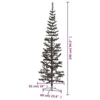 VidaXL Kerstboom smal 240 cm zwart - thumbnail