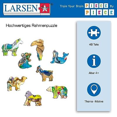 Selecta Larsen legpuzzel dieren - in de dierentuin, 48st.