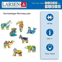 Selecta Larsen legpuzzel dieren - in de dierentuin, 48st. - thumbnail