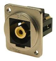 Cliff CP30232M CP30232M XLR-adapter cinch-bus naar cinch-bus geel Adapter, inbouw 1 stuk(s)