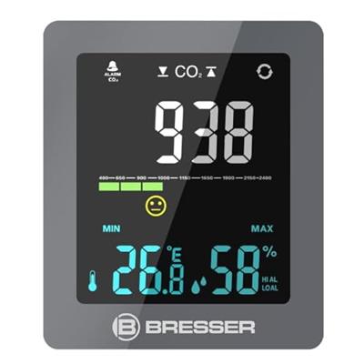 BRESSER CO² luchtkwaliteitsmonitor (grijs)