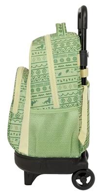 Schoolrugzak met Wielen Mufasa Groen Beige 33 x 45 x 22 cm