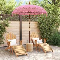Parasol Anders Roze x 260 cm Katoen en massief hout - thumbnail