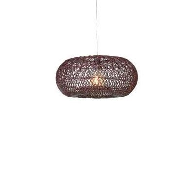 GOOD&MOJO Hanglamp 'Arizona' Bamboe, 50cm, kleur Burgundy