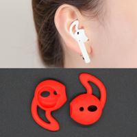 Draadloze Bluetooth oortelefoon silicone ear caps Earpads voor Apple AirPods (rood) - thumbnail