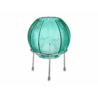 Vaas Gift Decor Blauw Zilverkleurig Zilver Metaal Glas Klot 14,5 x 19,5 x 14,5 cm