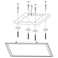 Eglo Plafonnière Zigbee Salobrena-Z 59,5x59,5cm zwart 900052 - thumbnail