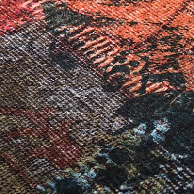 Vloerkleed wasbaar anti-slip patchwork 120x180 cm meerkleurig - thumbnail