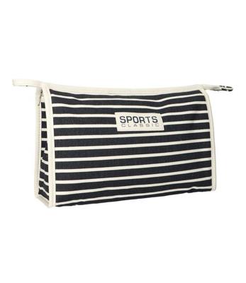 Traveller Toilettas stripe blauw sports classic 30x20cm Traveller Toilettas stripe blauw sports classic 30x20cm