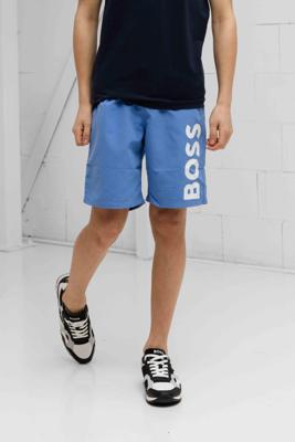 Hugo Boss Logo Zwembroek Kids Blauw - Maat 11/12 jaar - Kleur: Blauw | Soccerfanshop