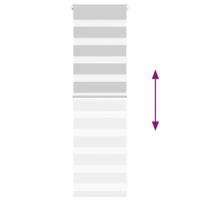 VidaXL Zebra rolgordijn 45x100 cm stofbreedte 40,9 cm lichtgrijs - thumbnail