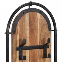 Wandkapstokken 2 st met 4 haken massief acaciahout - thumbnail