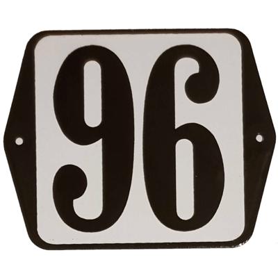 Huisnummer naambordje standaard 15x12 cm nummer 96 - Warentuin mix