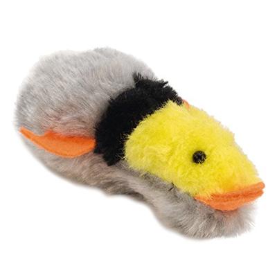 Pluche eend trillend kattenspeelgoed