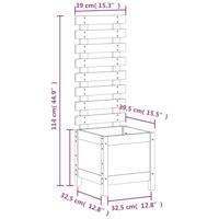 Plantenbak met rek 39x39,5x114 cm massief douglashout - thumbnail