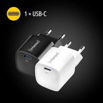 Intenso Power Adapter W30C² black USB-oplader 30 W 1x USB-C Zwart Binnen GaN, USB Power Delivery (USB-PD) - thumbnail