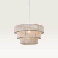 Hanglamp Serengeti bianco - Drie lagen van gevlochten katoenen koordjes - Voor binnen - Zonder lichtbron - thumbnail